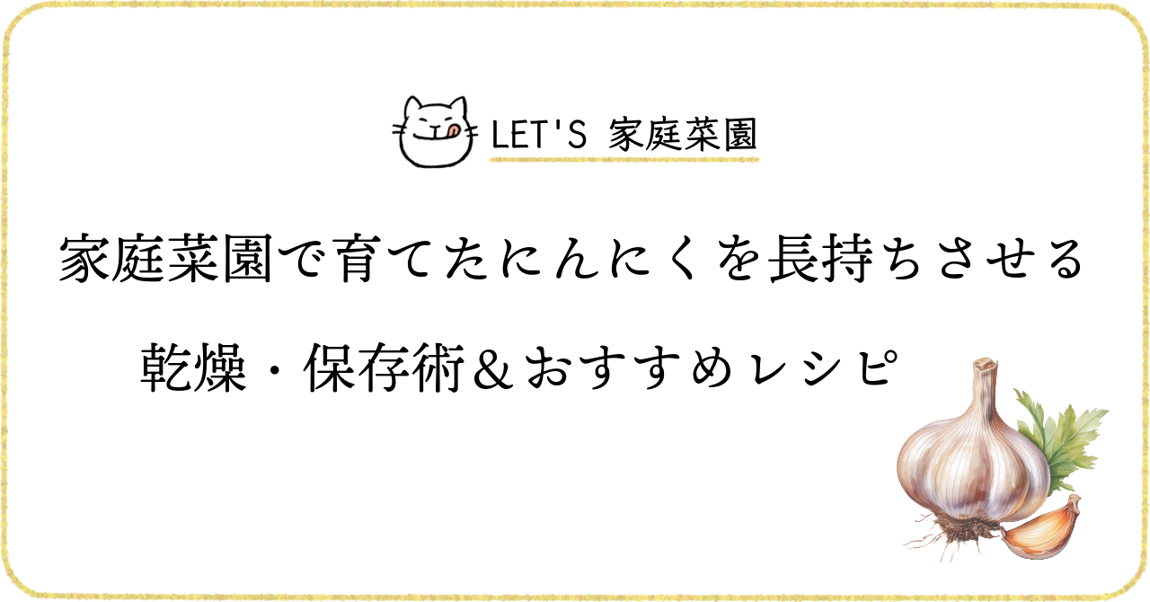 家庭菜園で育てたにんにくを長持ちさせる乾燥・保存術＆おすすめレシピ